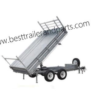 12*7 hydraulic tipper flat top trailer