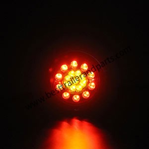 19LED Iron Electroplating Ring Double Color Round Tail Light