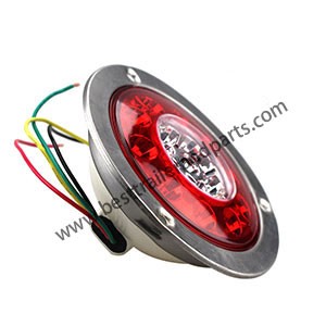 19LED Iron Electroplating Ring Double Color Round Tail Light