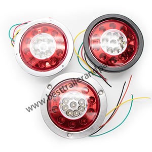 19LED Plastic Electroplating Ring Double Color Round Tail Light