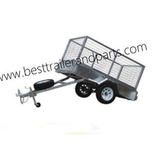 7*4 Tilt box trailer with cage