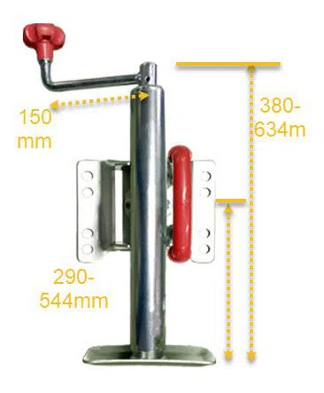 Jockey wheel stand for caravan