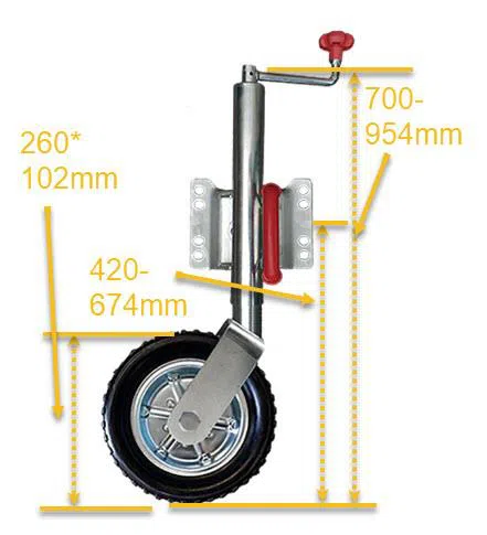 Trailer Jockey Wheel 48mm