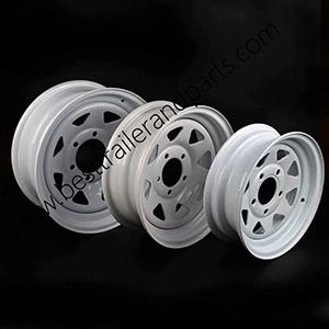 white or Black Trailer Rim