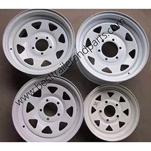 white or Black Trailer Rim